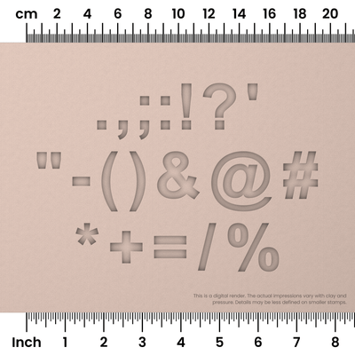 Arial Bold | Symbol Stamp Sets - Ceramind® Tools