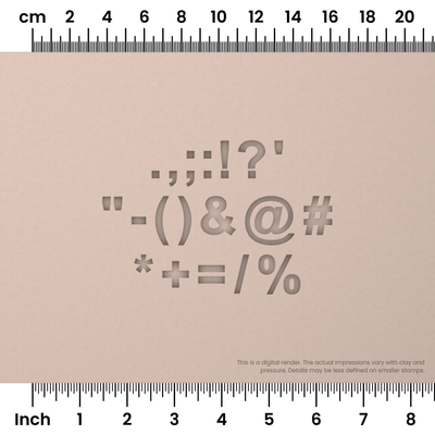 Arial Bold | Symbol Stamp Sets - Ceramind® Tools