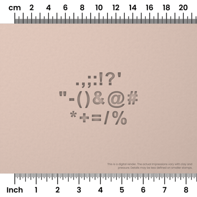 Arial Bold | Symbol Stamp Sets - Ceramind® Tools