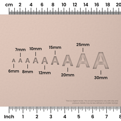Arimo | All Caps | Alphabet Stamp Sets - Ceramind® Tools
