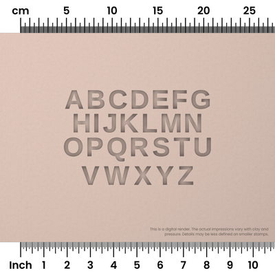 Arimo | All Caps | Alphabet Stamp Sets - Ceramind® Tools