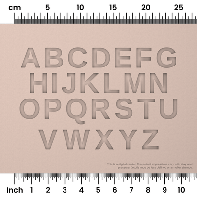 Arimo | All Caps | Alphabet Stamp Sets - Ceramind® Tools