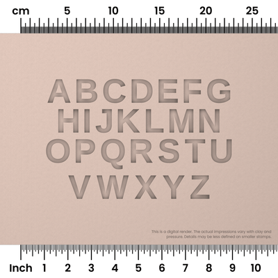 Arimo | All Caps | Alphabet Stamp Sets - Ceramind® Tools