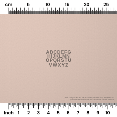 Arimo | All Caps | Alphabet Stamp Sets - Ceramind® Tools