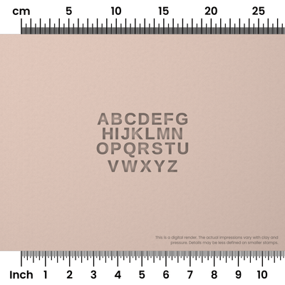Arimo | All Caps | Alphabet Stamp Sets - Ceramind® Tools