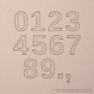 Arimo | Font Rail Stamp Sets | Letters, Numbers, and Symbols - Ceramind® Tools