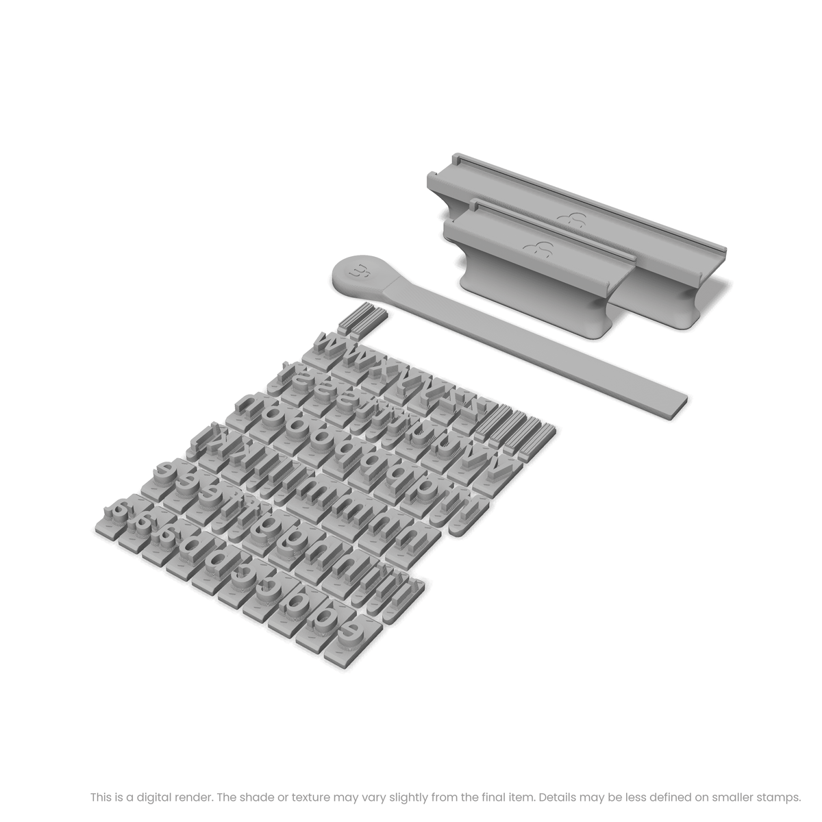 Arimo | Font Rail Stamp Sets | Letters, Numbers, and Symbols - Ceramind® Tools