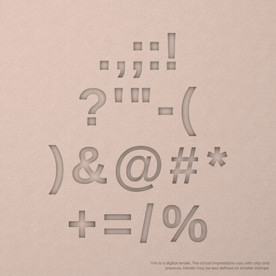 Arimo | Font Rail Stamp Sets | Letters, Numbers, and Symbols - Ceramind® Tools