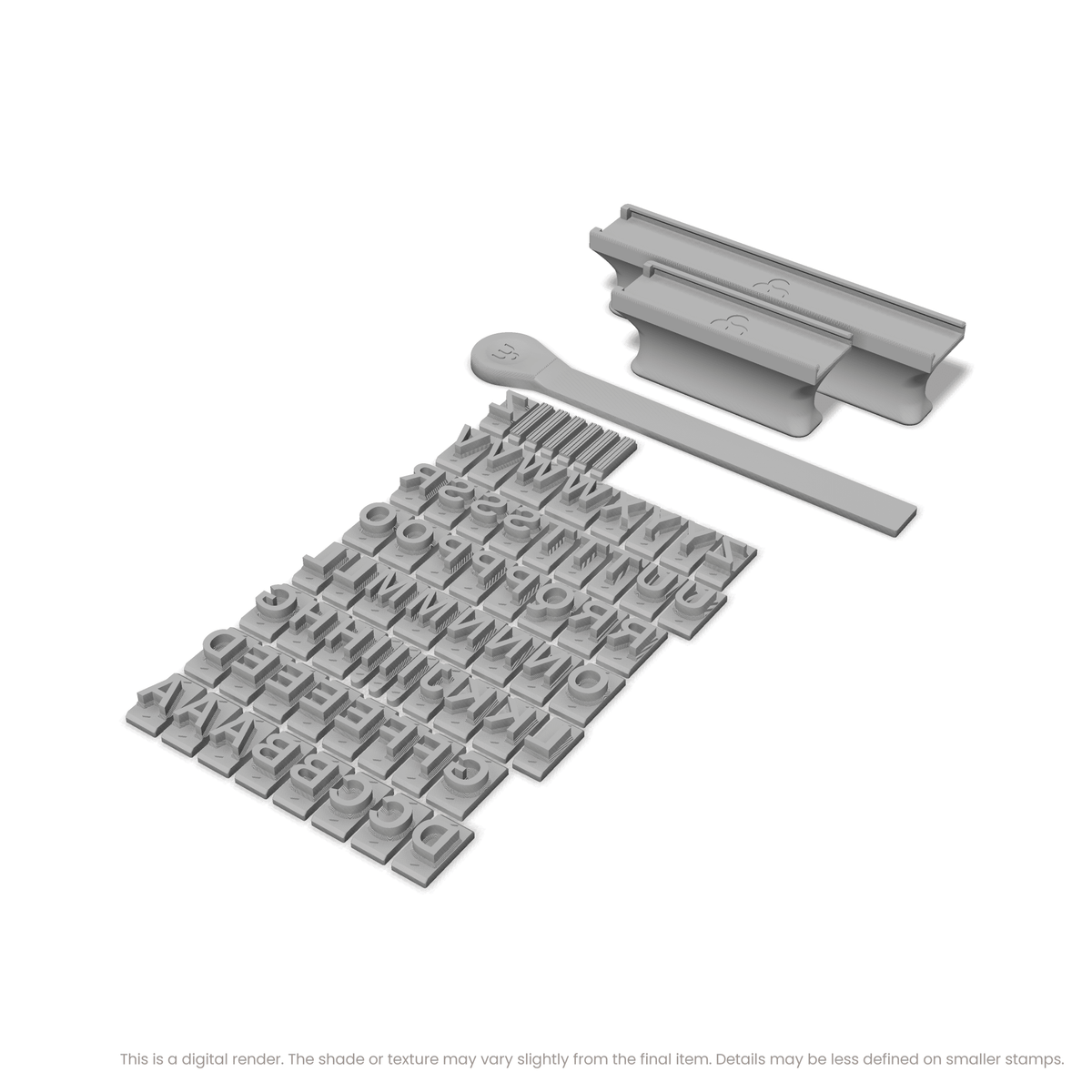 Arimo | Font Rail Stamp Sets | Letters, Numbers, and Symbols - Ceramind® Tools