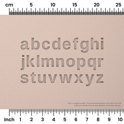 Arimo | Lowercase | Alphabet Stamp Sets - Ceramind® Tools