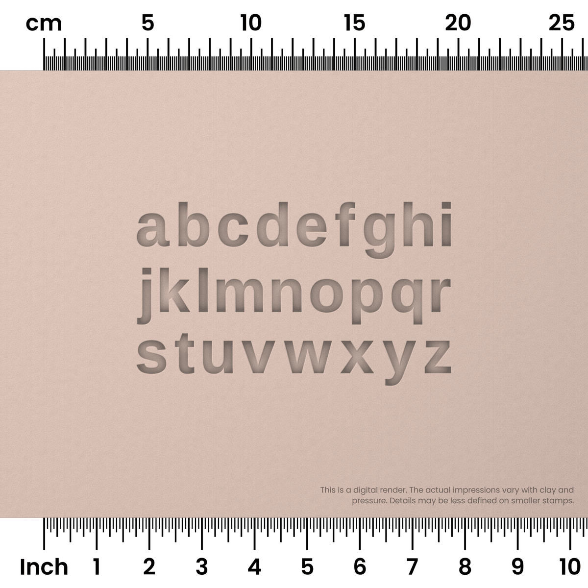 Arimo | Lowercase | Alphabet Stamp Sets - Ceramind® Tools