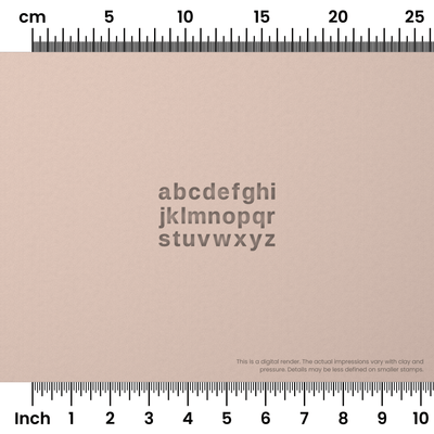 Arimo | Lowercase | Alphabet Stamp Sets - Ceramind® Tools