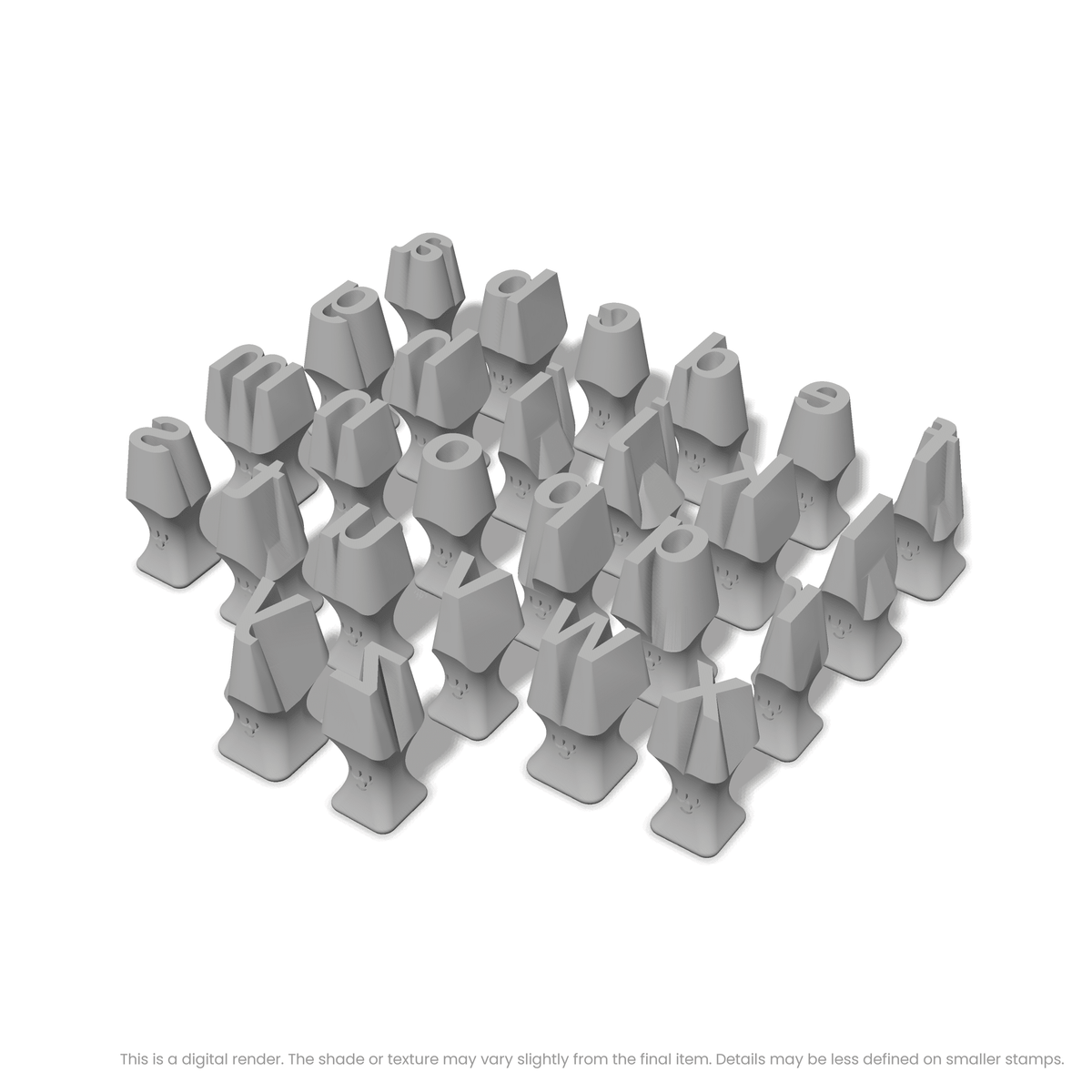 Arimo | Lowercase | Alphabet Stamp Sets - Ceramind® Tools