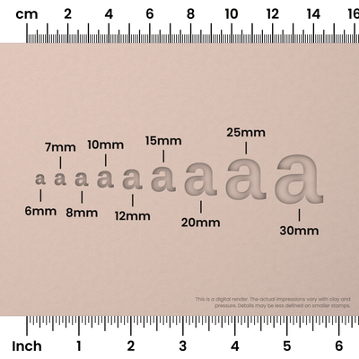 Arimo | Lowercase | Alphabet Stamp Sets - Ceramind® Tools