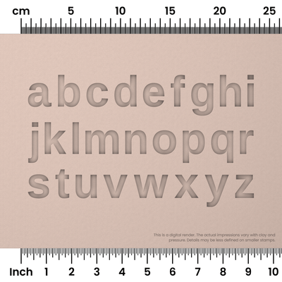 Arimo | Lowercase | Alphabet Stamp Sets - Ceramind® Tools