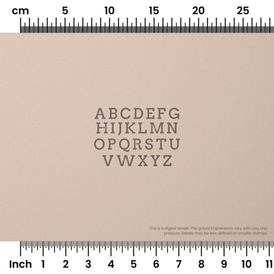 Arvo | All Caps | Alphabet Stamp Sets - Ceramind® Tools