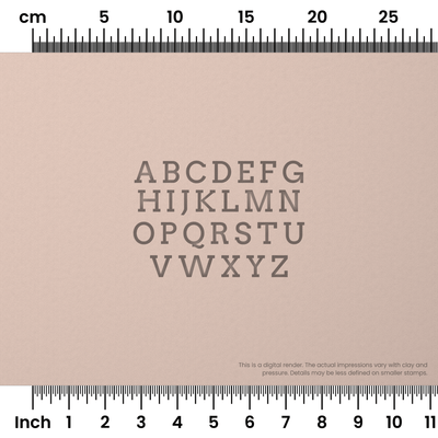 Arvo | All Caps | Alphabet Stamp Sets - Ceramind® Tools