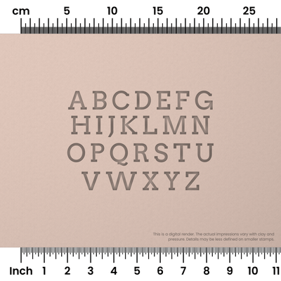 Arvo | All Caps | Alphabet Stamp Sets - Ceramind® Tools