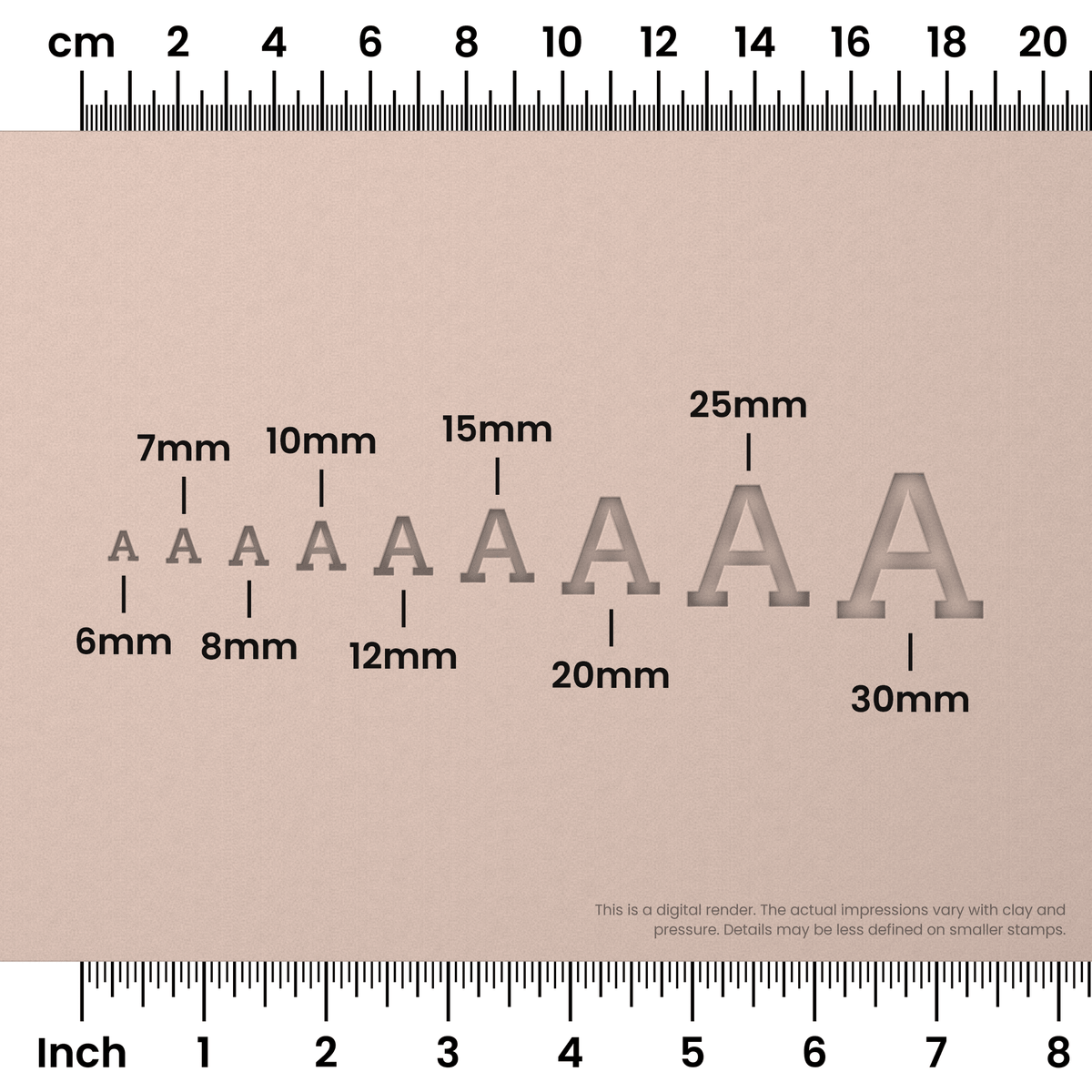 Arvo | All Caps | Alphabet Stamp Sets - Ceramind® Tools