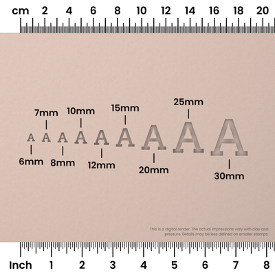 Arvo | All Caps | Alphabet Stamp Sets - Ceramind® Tools