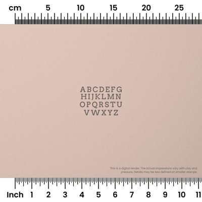 Arvo | All Caps | Alphabet Stamp Sets - Ceramind® Tools