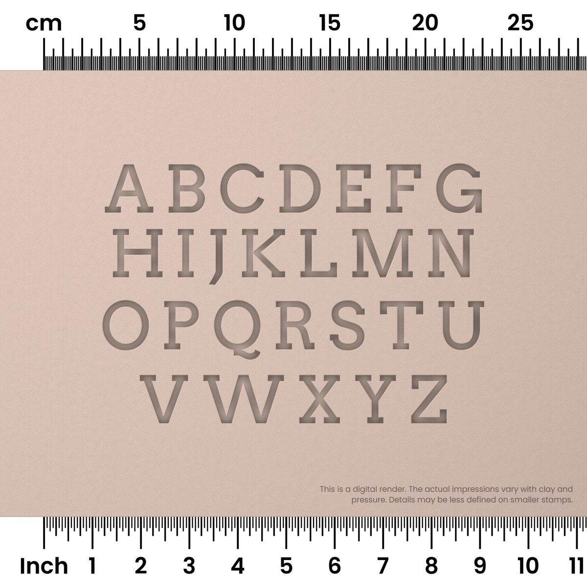 Arvo | All Caps | Alphabet Stamp Sets - Ceramind® Tools