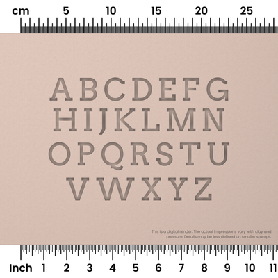 Arvo | All Caps | Alphabet Stamp Sets - Ceramind® Tools