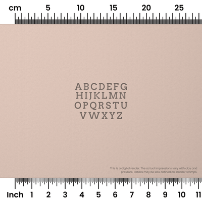 Arvo | All Caps | Alphabet Stamp Sets - Ceramind® Tools