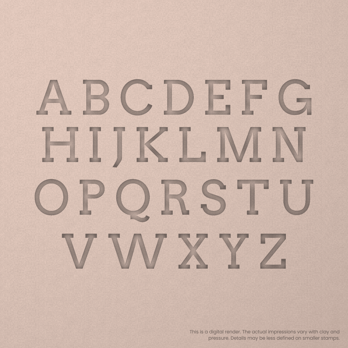 Arvo | Font Rail Stamp Sets | Letters, Numbers, and Symbols - Ceramind® Tools