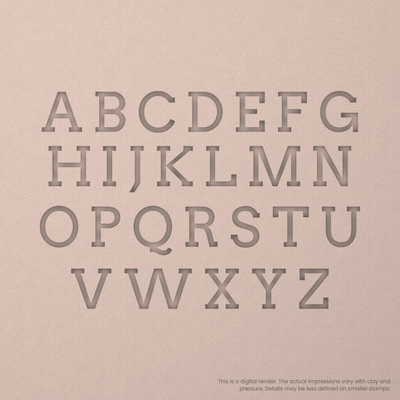 Arvo | Font Rail Stamp Sets | Letters, Numbers, and Symbols - Ceramind® Tools