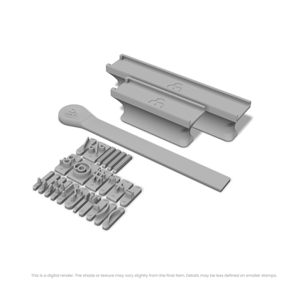 Arvo | Font Rail Stamp Sets | Letters, Numbers, and Symbols - Ceramind® Tools