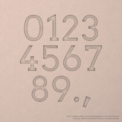 Arvo | Font Rail Stamp Sets | Letters, Numbers, and Symbols - Ceramind® Tools