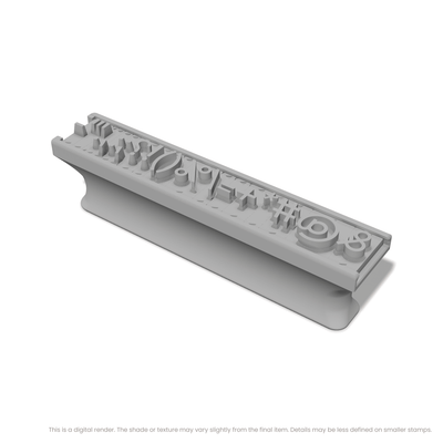 Arvo | Font Rail Stamp Sets | Letters, Numbers, and Symbols - Ceramind® Tools