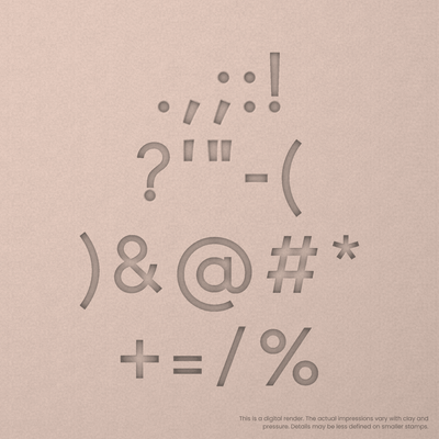 Arvo | Font Rail Stamp Sets | Letters, Numbers, and Symbols - Ceramind® Tools