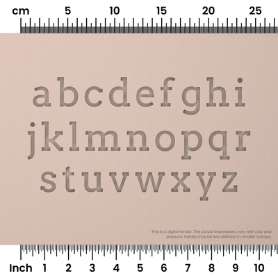 Arvo | Lowercase | Alphabet Stamp Sets - Ceramind® Tools