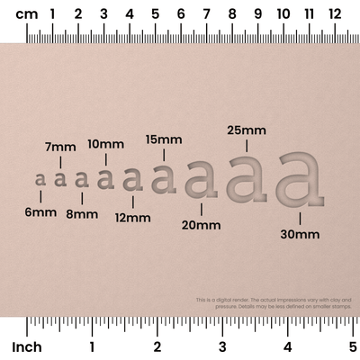 Arvo | Lowercase | Alphabet Stamp Sets - Ceramind® Tools