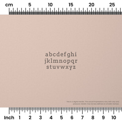 Arvo | Lowercase | Alphabet Stamp Sets - Ceramind® Tools