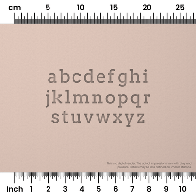 Arvo | Lowercase | Alphabet Stamp Sets - Ceramind® Tools