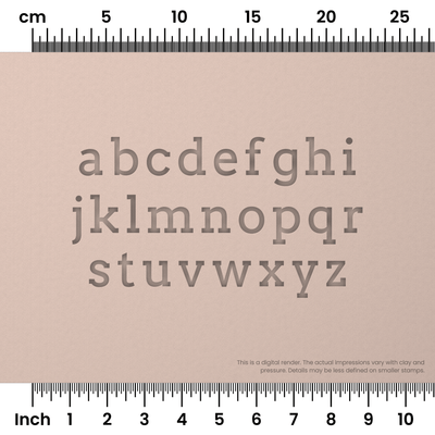 Arvo | Lowercase | Alphabet Stamp Sets - Ceramind® Tools