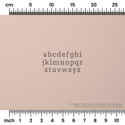 Arvo | Lowercase | Alphabet Stamp Sets - Ceramind® Tools