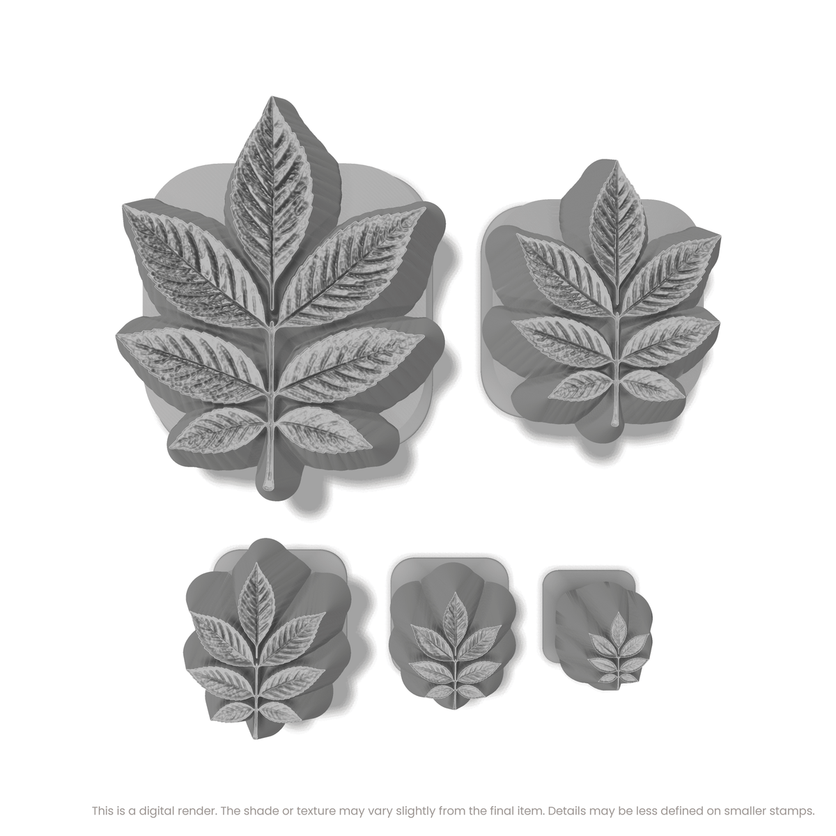 Ash Leaf Stamps - Photo Textured - Ceramind® Tools