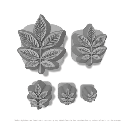 Ash Leaf Stamps - Photo Textured - Ceramind® Tools