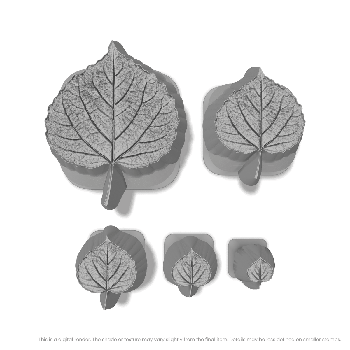Aspen Leaf Stamps - Photo Textured - Ceramind® Tools