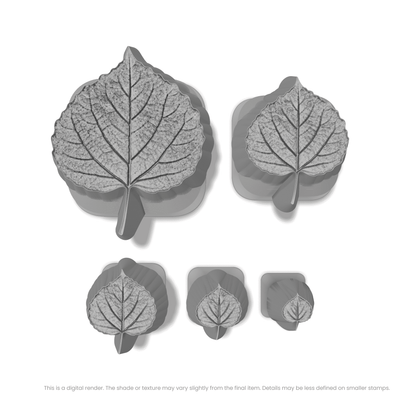 Aspen Leaf Stamps - Photo Textured - Ceramind® Tools