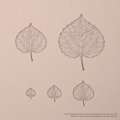 Aspen Leaf Stamps - Photo Textured - Ceramind® Tools