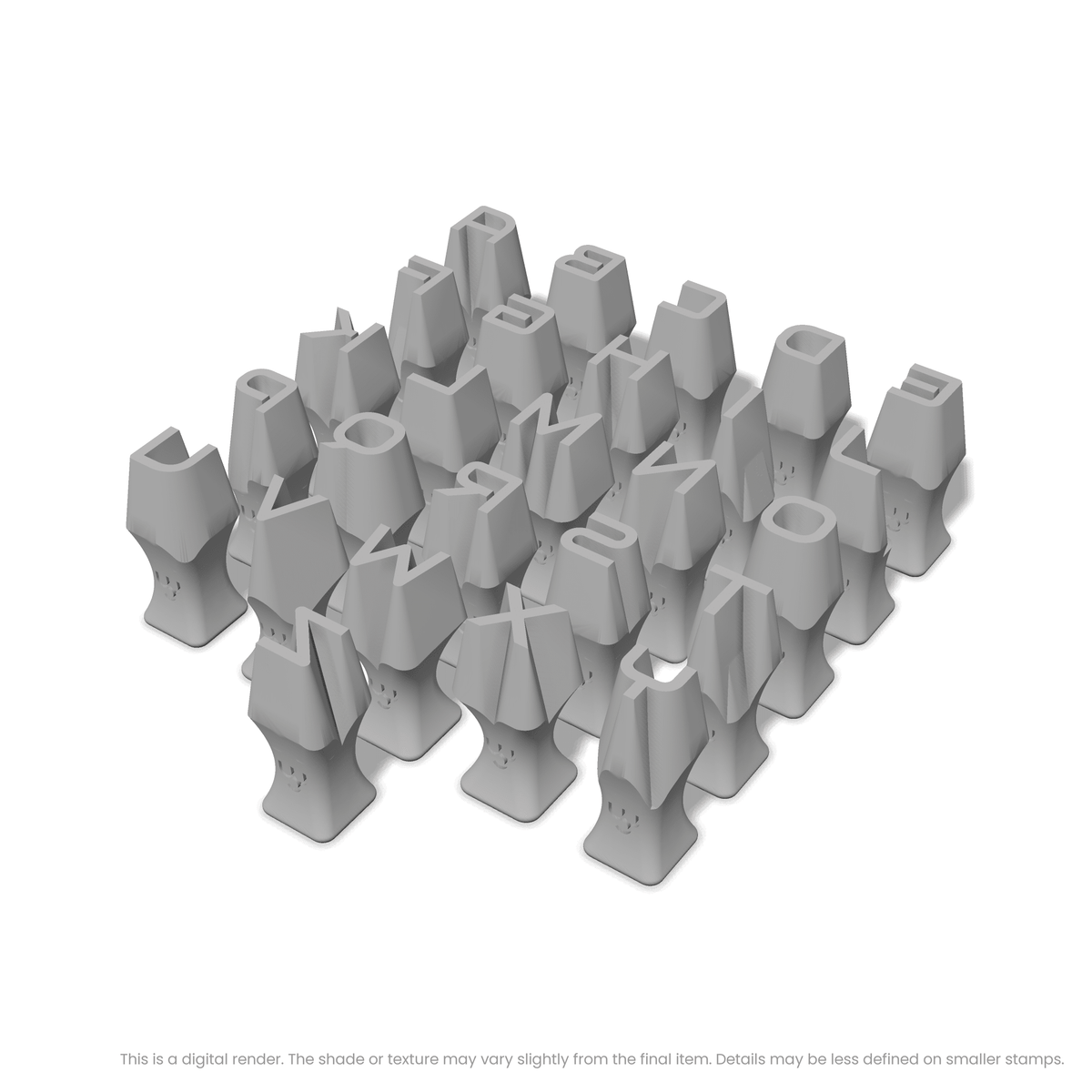 Audiowide | All Caps | Alphabet Stamp Sets - Ceramind® Tools