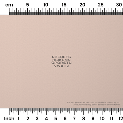 Audiowide | All Caps | Alphabet Stamp Sets - Ceramind® Tools