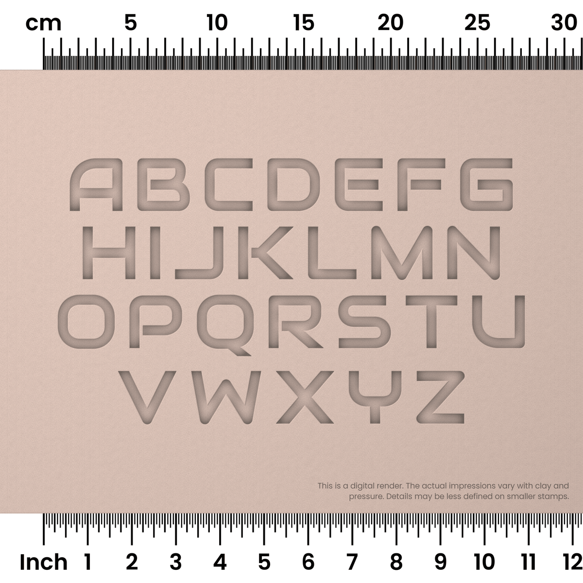 Audiowide | All Caps | Alphabet Stamp Sets - Ceramind® Tools