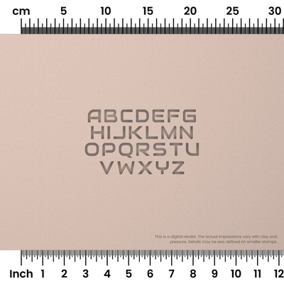 Audiowide | All Caps | Alphabet Stamp Sets - Ceramind® Tools