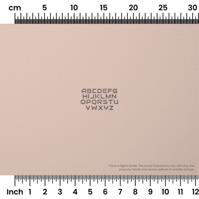 Audiowide | All Caps | Alphabet Stamp Sets - Ceramind® Tools